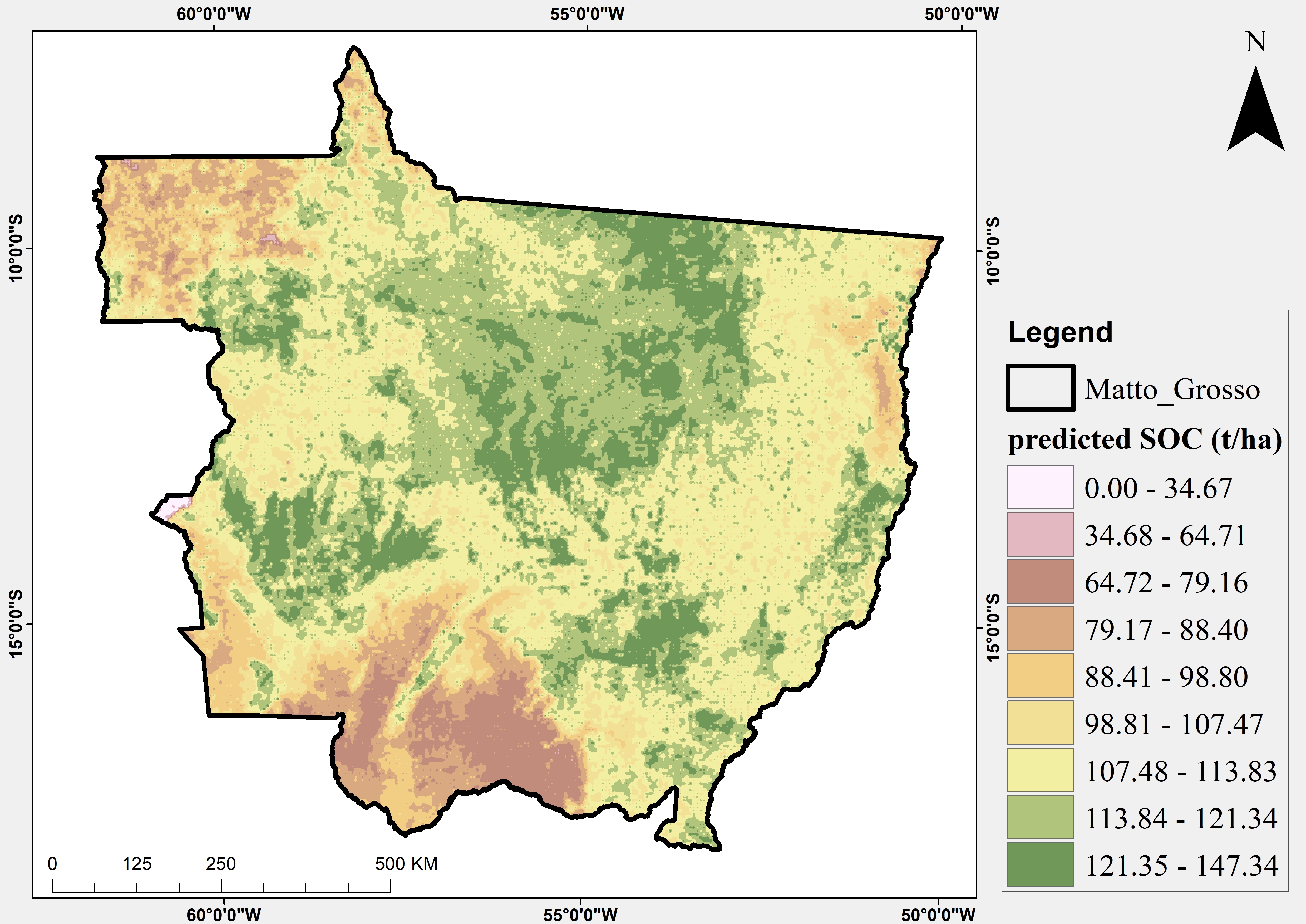 Soil Organic Carbon (SOC) Prediction for Mato Grosso, Brazil