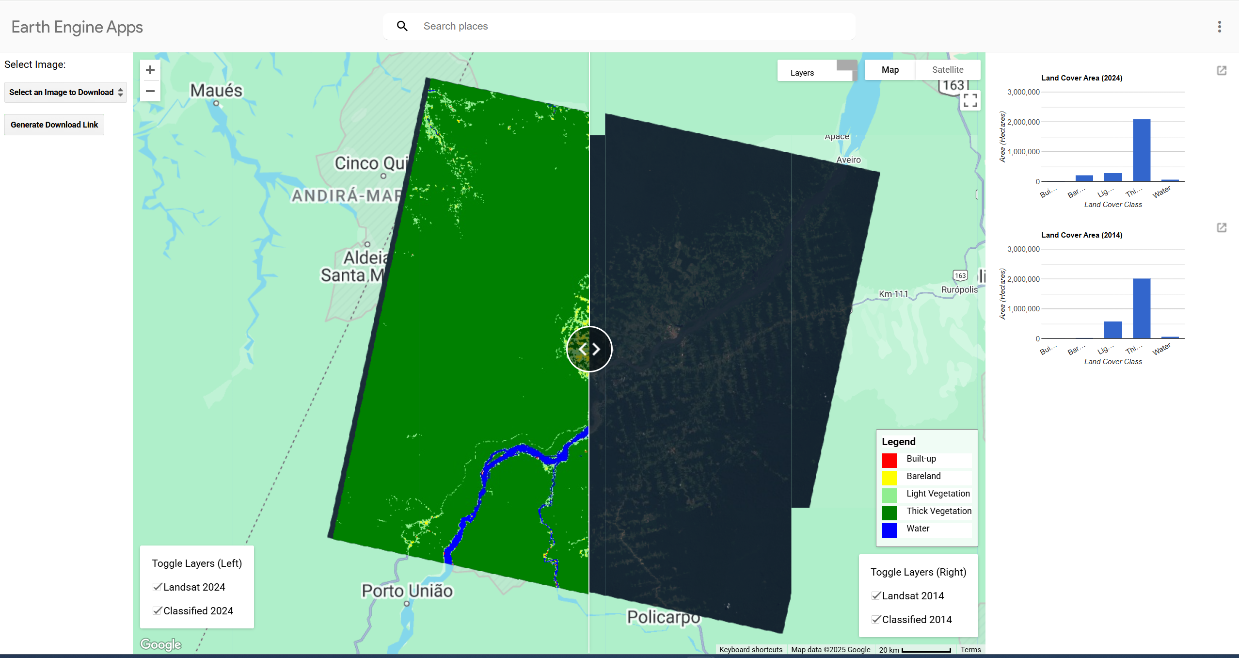 GEE APP For Deforestation